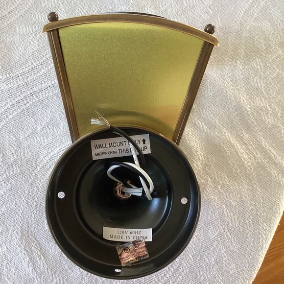 Sea Gull Outdoor Wall Lamp in antique gold finish. 100w max - Picture 2 of 4